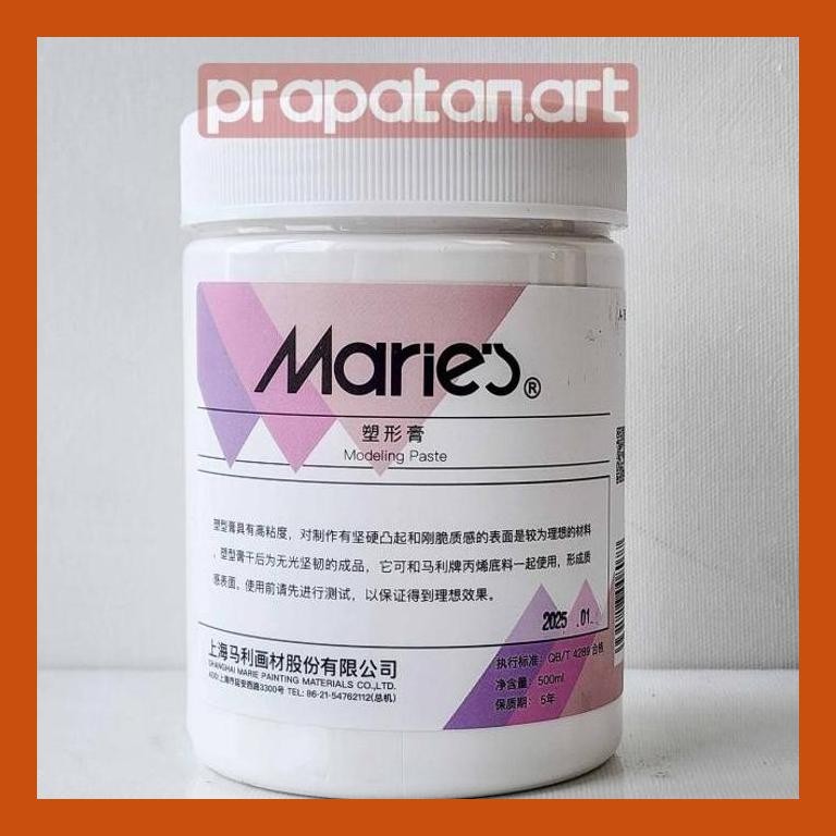 

[ PERALATAN LUKIS / GAMBAR ] MARIES MODELLING PASTE 275ML A-7275D | MEDIUM CAT AKRILIK COD