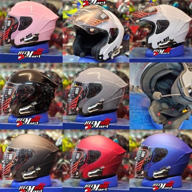 Helm Njs Kairoz + Interkom Waterproof (Paket Helm & Intercom) Original Dan Terpercaya