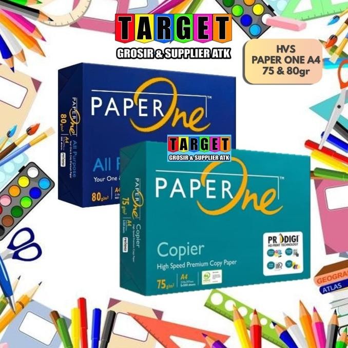 

PAPER ONE KERTAS HVS A4 / KERTAS PAPERONE 75gr 80gr