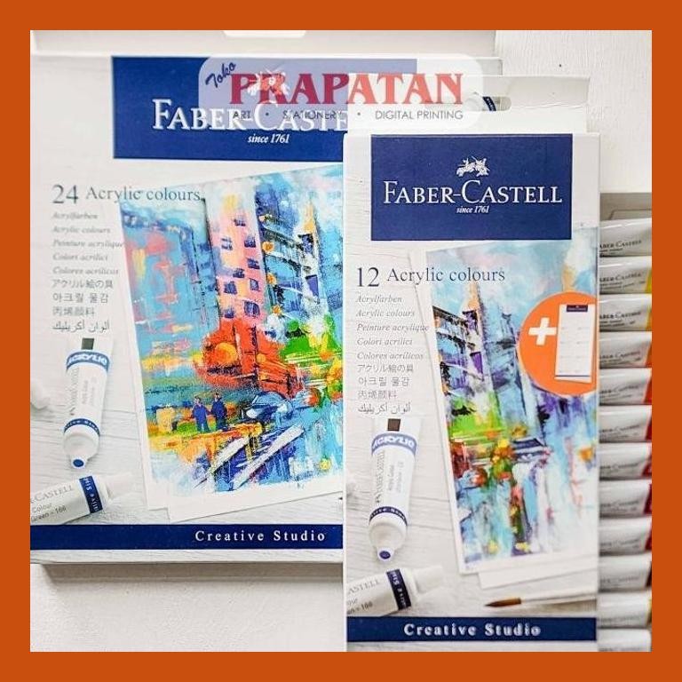 

[ PERALATAN LUKIS / GAMBAR ] CAT AKRILIK SET FABER CASTELL 9ML | ACRYLIC SET | CREATIVE STUDIO GOOD QUALITY