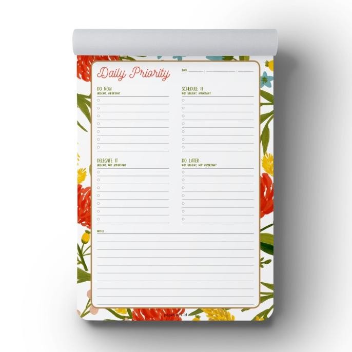 

Daily Priority Summer Vibe Notepad