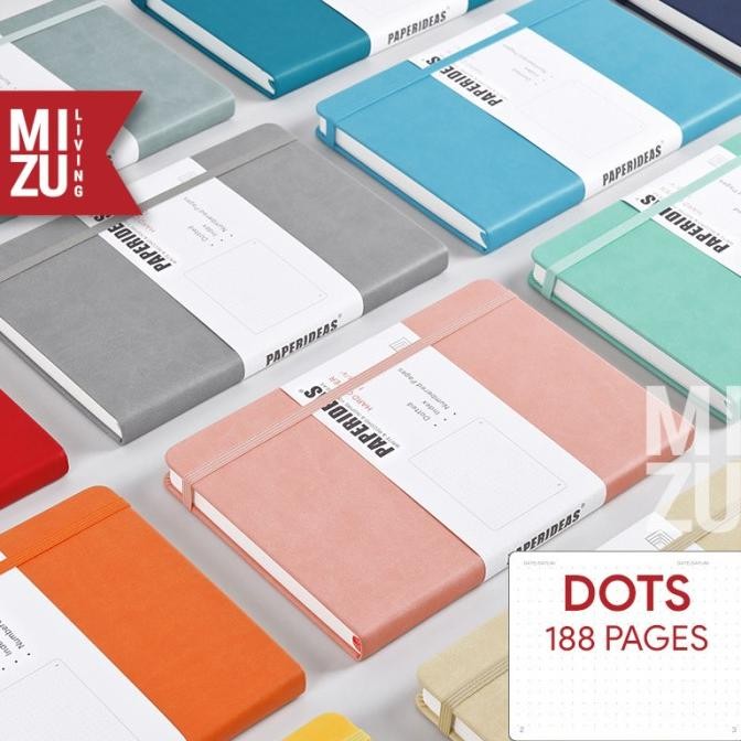 

PAPERIDEAS A5 DOTS HardCover NOTEBOOK 100GSM BUJO Fountain Pen Paper
