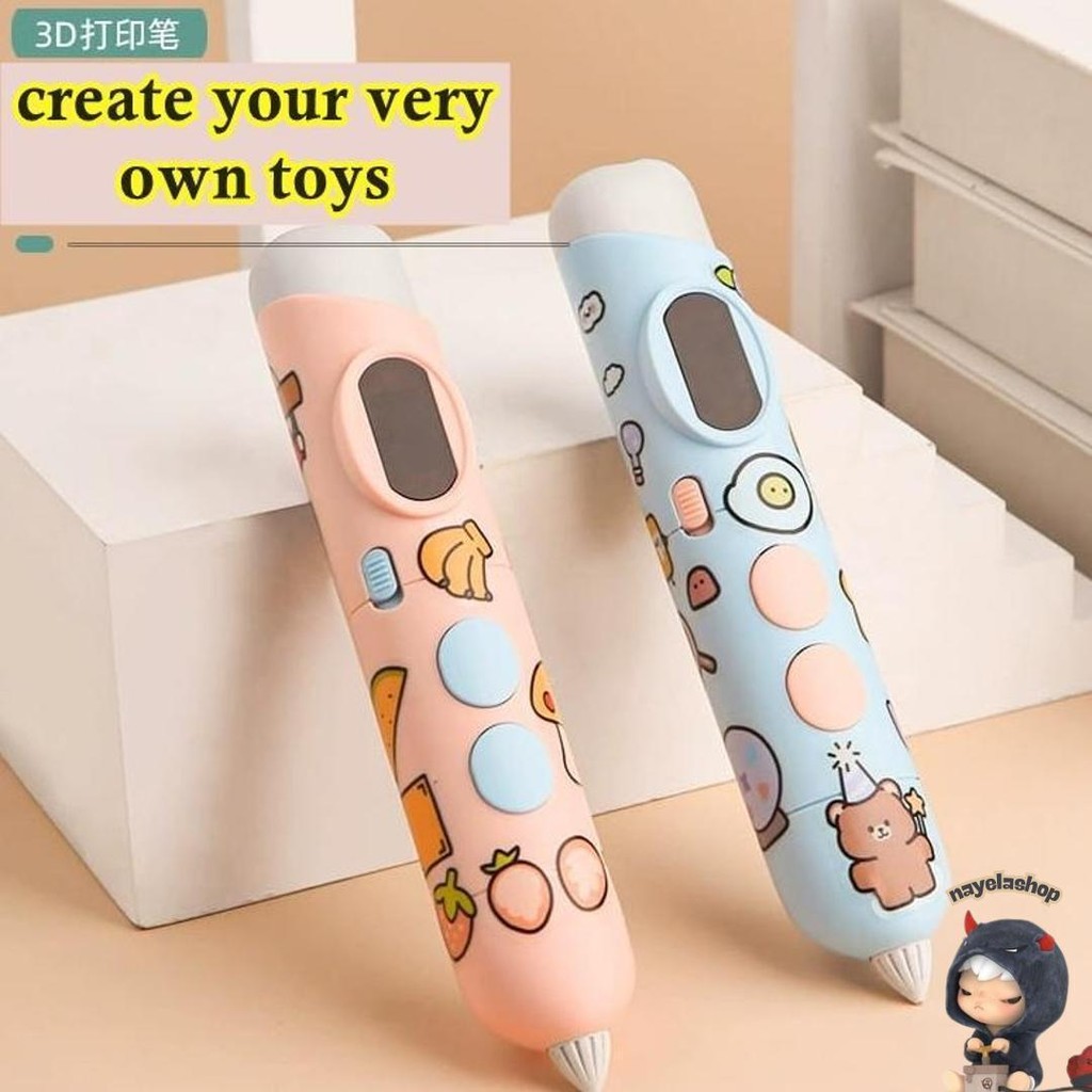 

[Orgm] Mainan Edukasi Diy Pena 3D Pena Lukis 3D Lucu Kreatif 3D Printing Pen Bisa Cas Cod