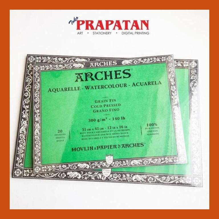 

[ PERALATAN LUKIS / GAMBAR ] ARCHES WATERCOLOR BOOK GRAIN FIN COLD PRESSED 300GSM COD
