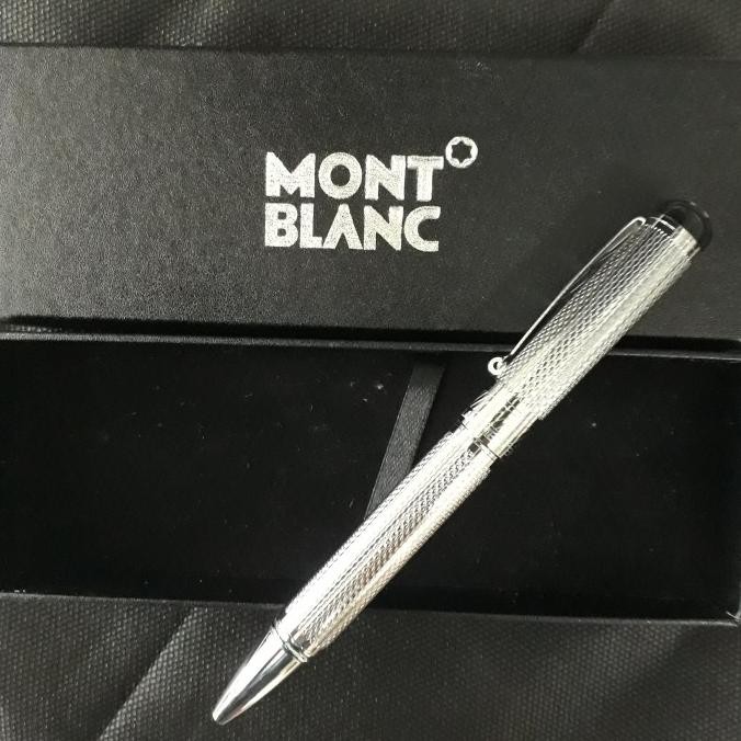 

TERLARIS - Ballpoint Mewah Keren Pulpen Monblanc Silver Clip Exlusive