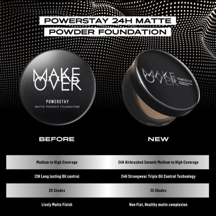 TERMURAH - Make Over Powerstay Matte Powder Foundation - make over powder foundation bedak padat bed