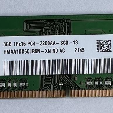 TERMURAH - RAM LAPTOP SK HYNIX 8GB 1Rx16 PC4 3200AA SCO 13 ORIGINAL