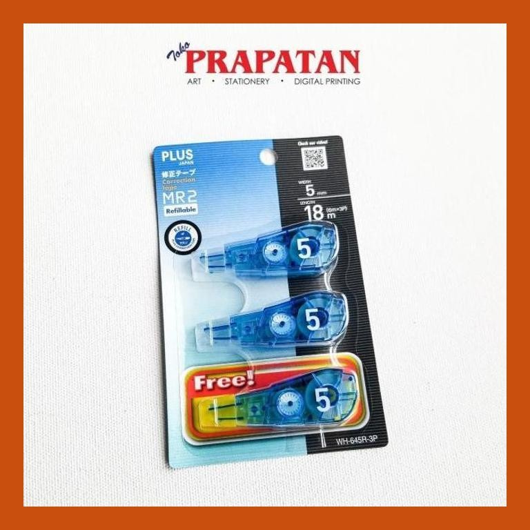 

[ PERALATAN LUKIS / GAMBAR ] REFILL / ISI ULANG CORRECTION TAPE PLUS MR2 GOOD QUALITY