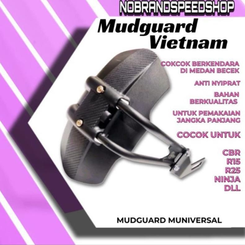 MUDGUARD CARBON MU-FACTORY SPAKBOR KOLONG PENAHAN LUMPUR MOTOR UNIVERSAL XABRE NINJA VIXION BYSON TI