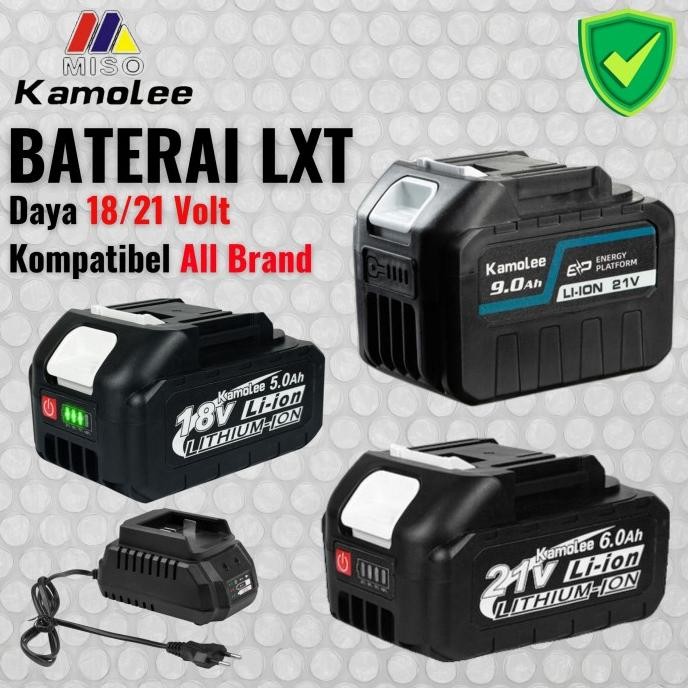 TERMURAH - Kamolee-Batrai Li-ion Power Tools-Batrai+Casger Kamolee 21V Model LXT