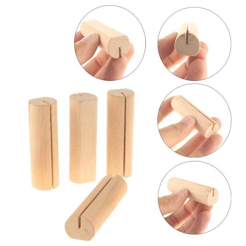 

ad-56 20pc Wooden Card Holder Price Tag Holder Kayu Tatakan Holder Foto Tiang Nomor Meja Stand Card Holder Terlaris