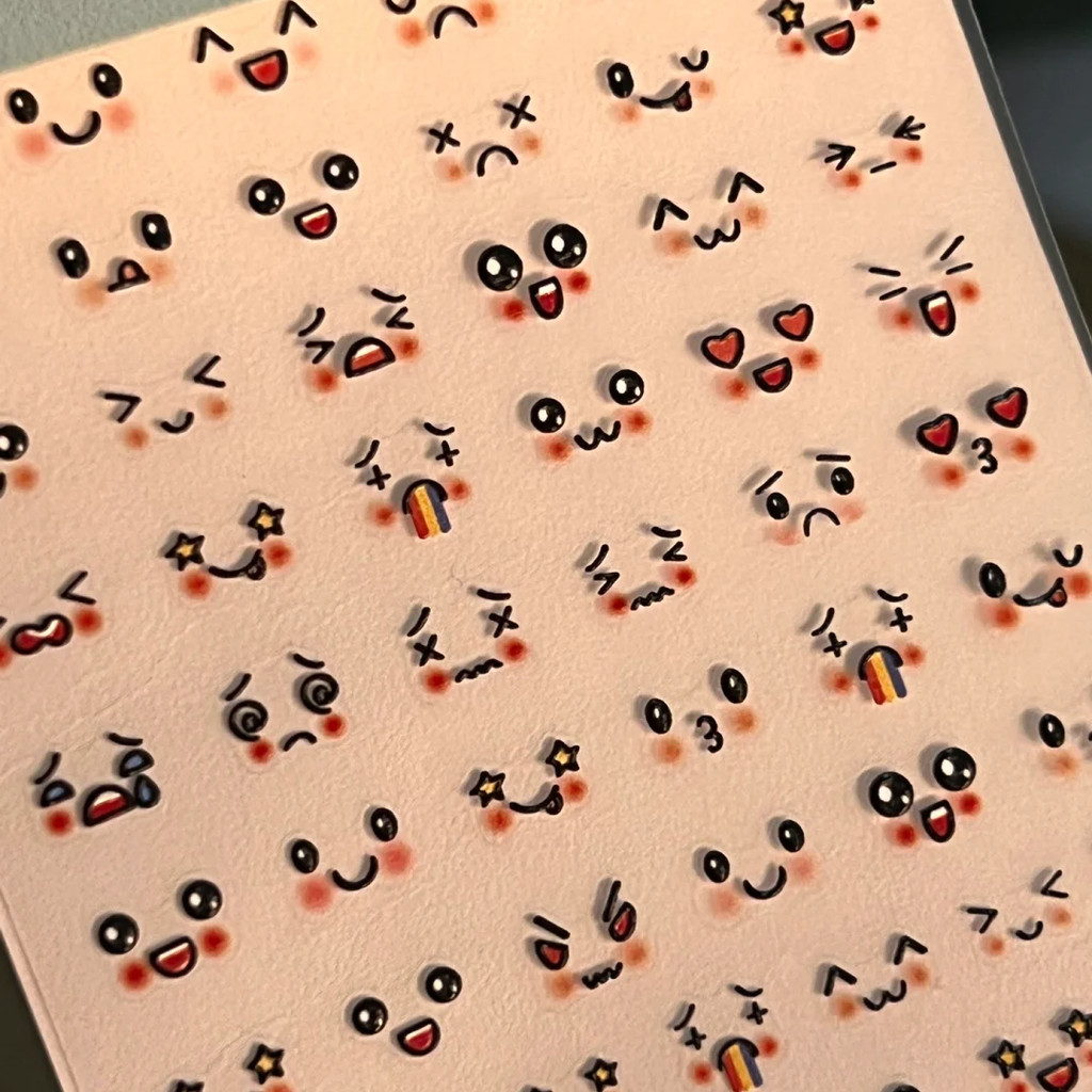 

Stiker Emoji Lucu Baru Grafiti Kuku Lucu Buatan Tangan