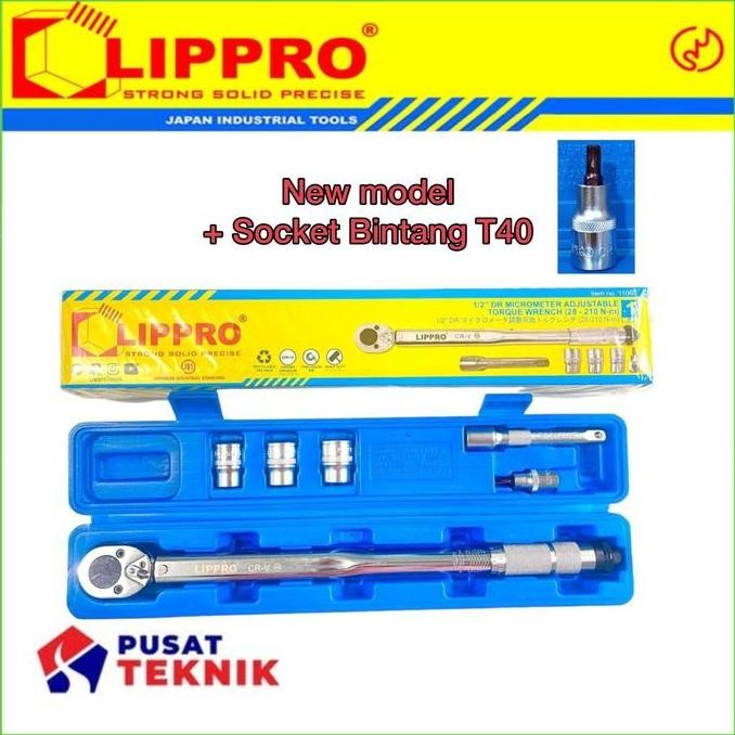 KUNCI TORSI TORQUE LIPPRO 1/2 INCHI 28 - 210 NM KUNCI RACHET TORSI KUNCI MOMENT KUNCI TORSI LIPPRO P