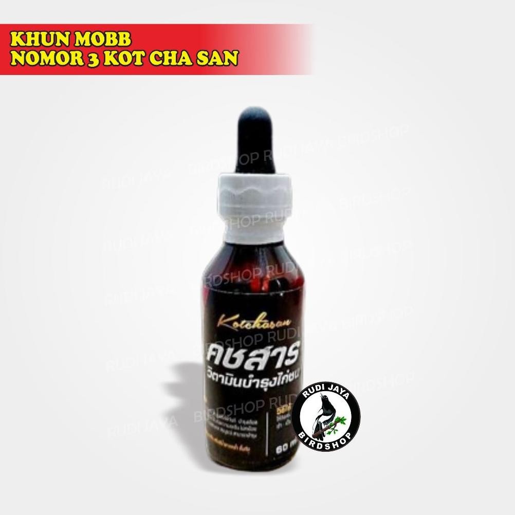 UFO-2025 KHUN MOBB NOMOR 3 KOT CHA SAN KOTCHASAN 1 BOTOL 60ML KHUN MOB VITAMIN HERBAL OBAT AYAM ADUA