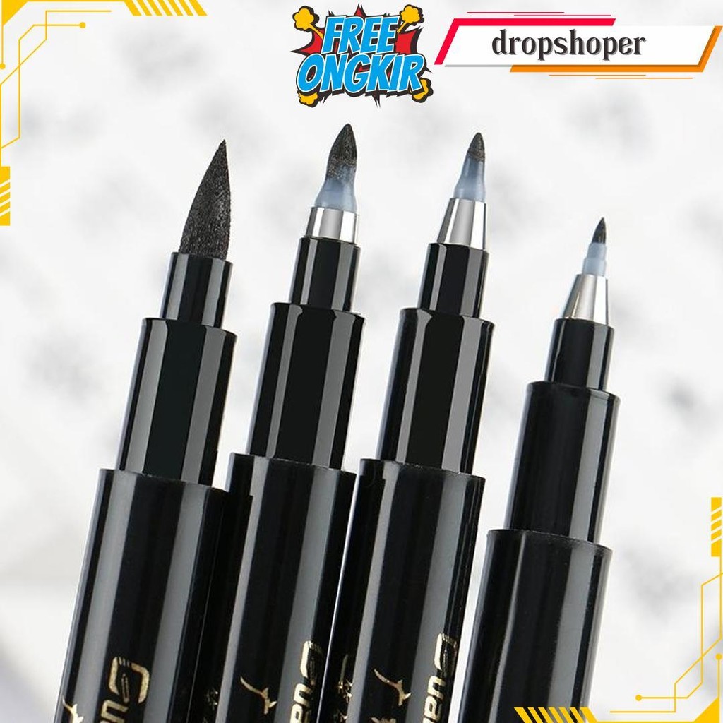

[Artopia] Brush Pen Black Guangna / Tinta Kaligrafi Calligraphy Pen Bolpen Untuk Menulis Spidol Baoke Siap Kirim
