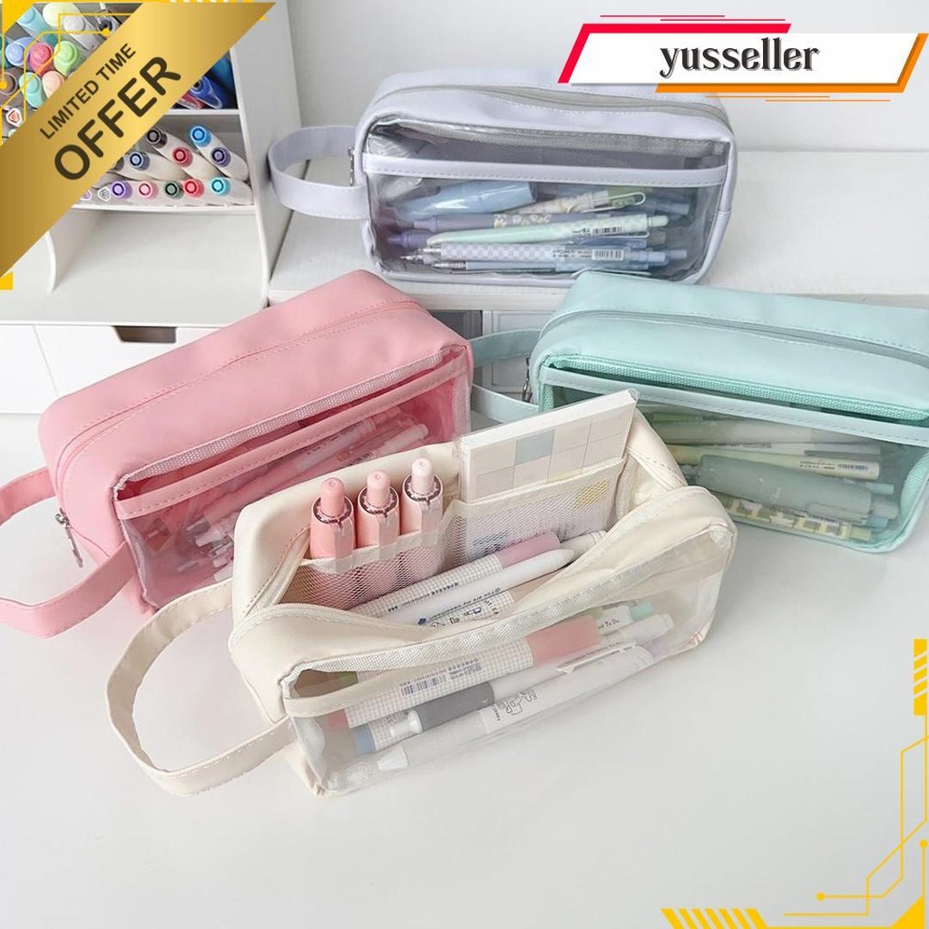 

Winzige Kotak Pensil Transparan Kapasitas Besar Tempat Pensil Aesthetic Pencil Case Large Pen Pouch Lucu Korea Stationery Organizer Tempat Pensil Anak Perempuan Berwarna-Warni Termurah Banget