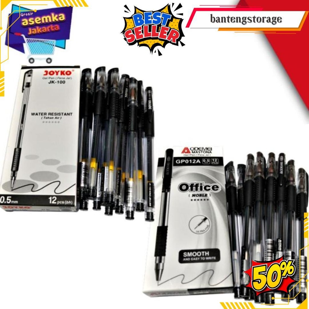 

Pen Bolpen Gel Jk-100Nt /Jk-100 Joyko /Oficce (12Pcs) Bisa Cod