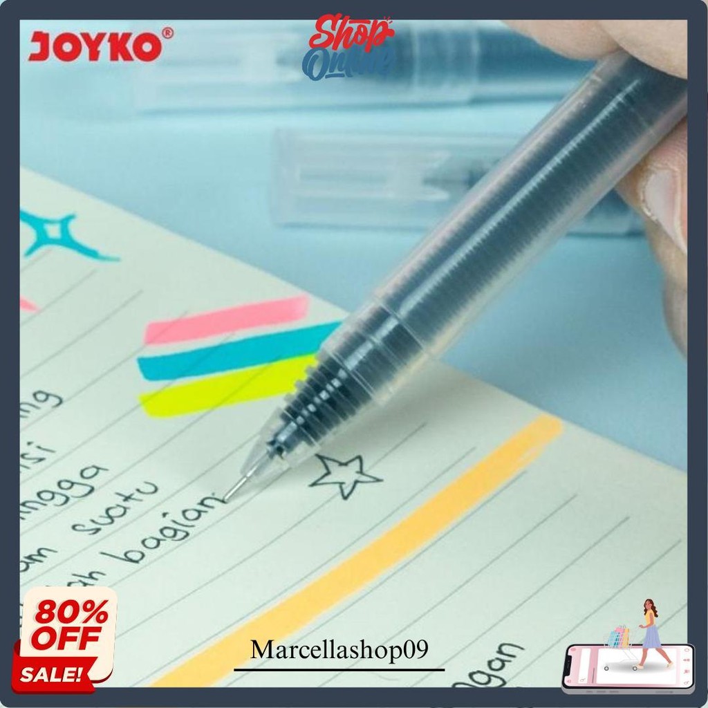 

1 Lsn / 12 Pcs Gel Pen Pulpen Pena Joyko Gp-347 Grandez 0.5 Mm Termurah Banget