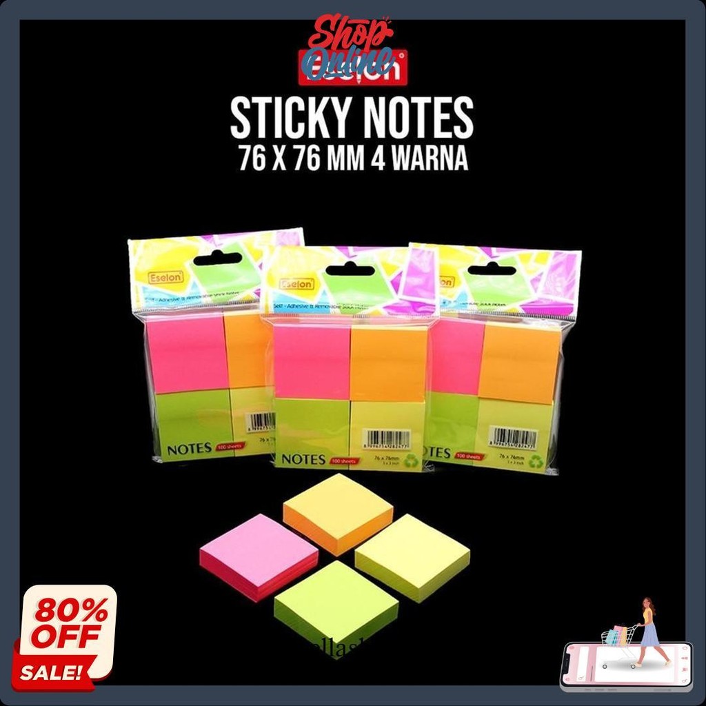 

Sticky Notes / Sticky Notes Eselon / Sticky Notes Polos 76*76Mm Original Produk