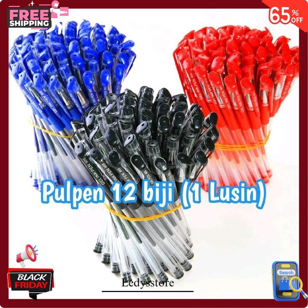 

Pena Gel Isi 12 Pcs Per Lusin Mimi 0.5 Mm Stationery Tinta Cod