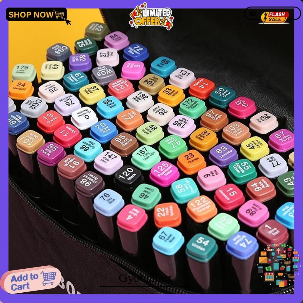 

Wd Touchfive 24/36/48/60/80 Warna Sketsa Spidol Umum General Marker Set Animation Markers / Twin Market Set Spidol Original Produk