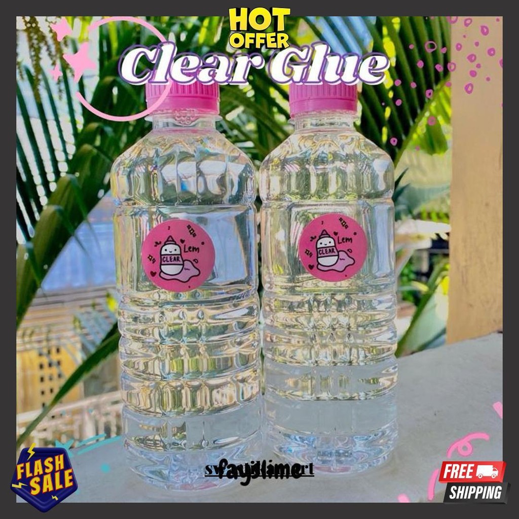 

Clear Glue Bahan Slime Lem Bening 500Gram Bisa Cod