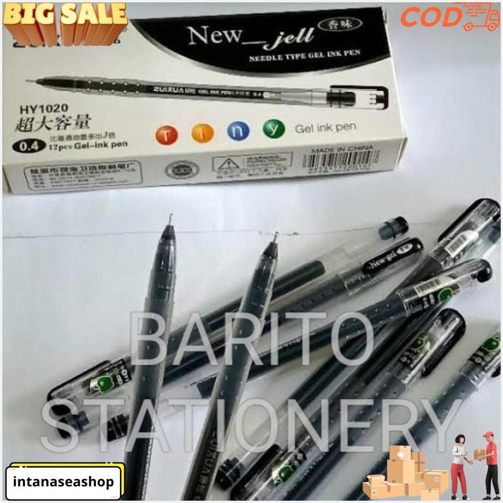 

Pulpen Gel Zuixua New Jell Isi 12, Warna Hitam [1Pak/12Pcs] Bisa Cod