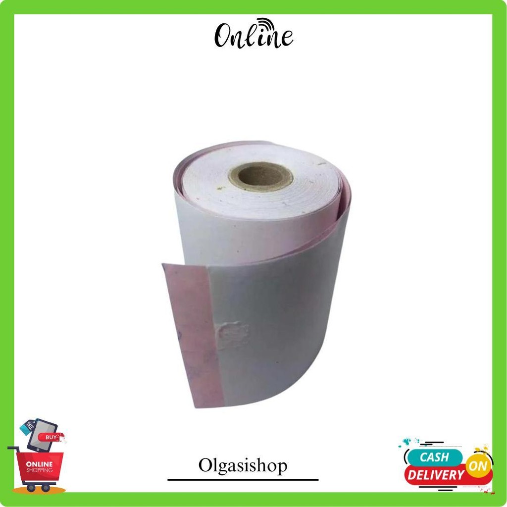Kertas Struk Kasir / Kas Register 75X65 (2 Ply) Paper Print 1 Pack ( 10 Roll) Atk Terlaris