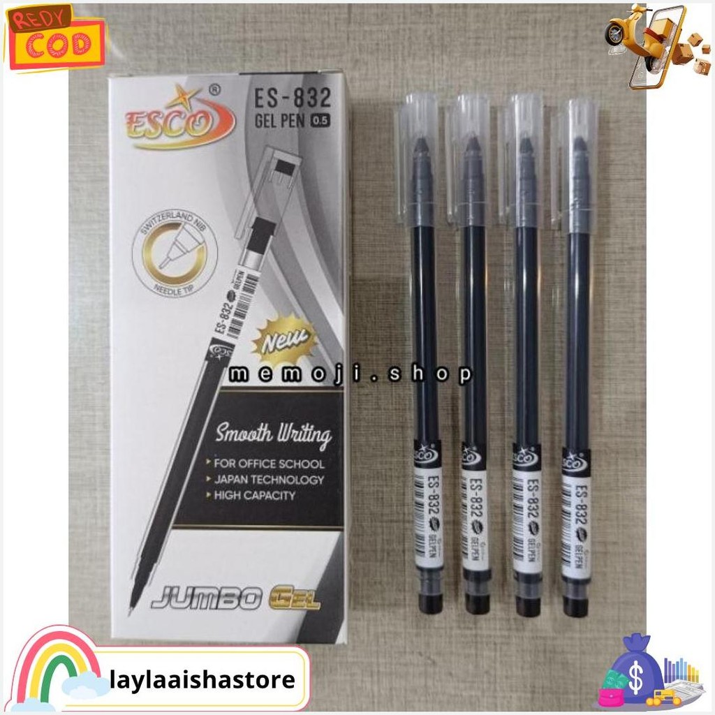 

Pulpen Gel Es-832 0.5Mm Hitam (12Pc) Kualitas Paten Original Produk