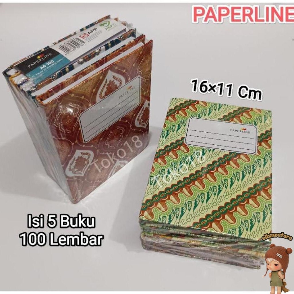 

1 Pak Buku Catatan Kecil Oktavo 100 Lembar Paperline (Isi 5 Buku) Murah