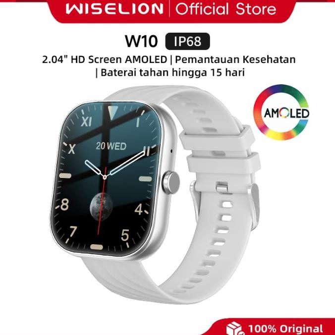 WISELION SMARTWATCH W10 ORIGINAL | 2.01" SCREEN LAYAR HD | PANGGILAN BLUETOOTH | TAHAN AIR | OLAHRAG