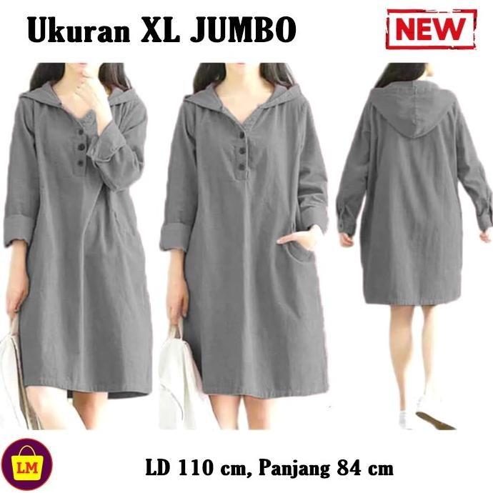 VEX-2126 LM 15052 Baju Atasan Wanita TUNIK HOODIE KATUN JEPANG Tunic TERMURAH TERLARIS TERBARU Origi