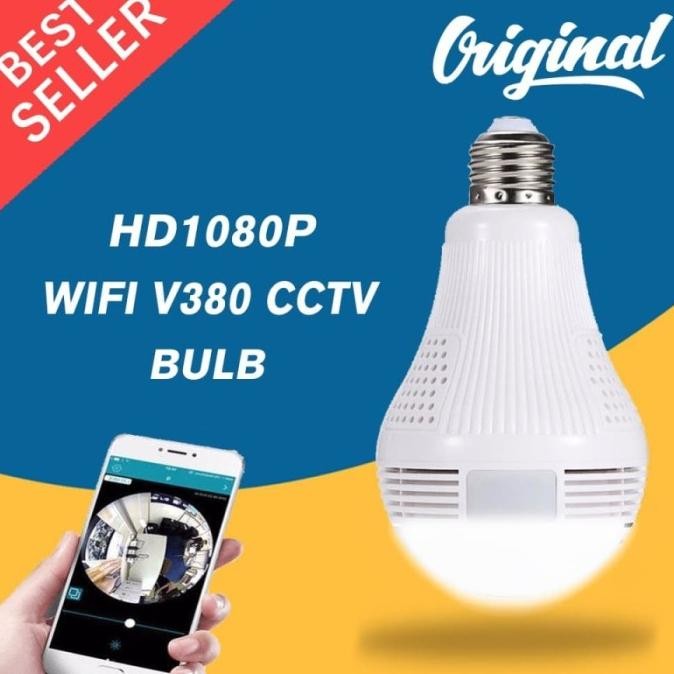 Terlaris Ip Camera Cctv Bulb Wifi Panoramic Lampu Kamera Tersembunyi Ready Stok