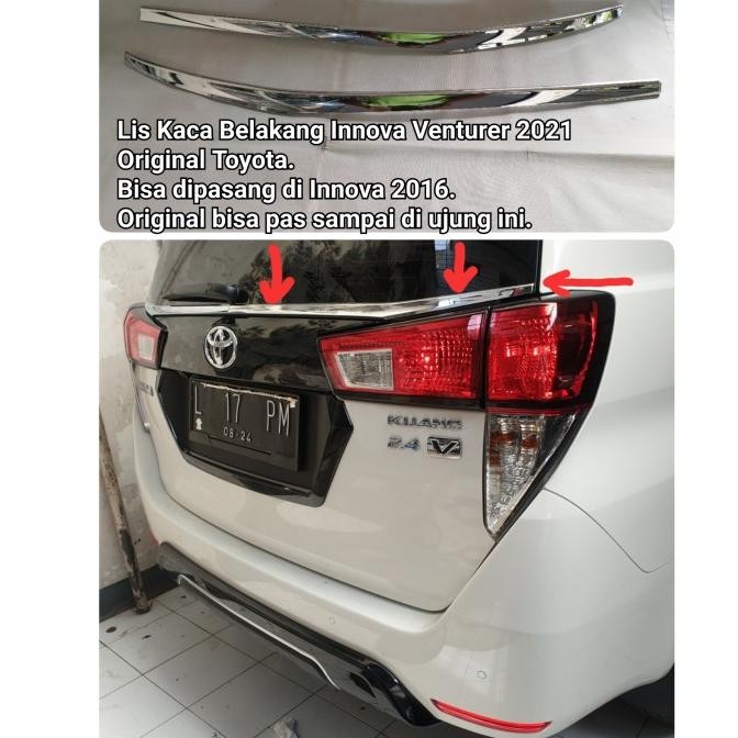 Lis Kaca Belakang Innova Venturer 2016 2021 Original Rear Window Trim