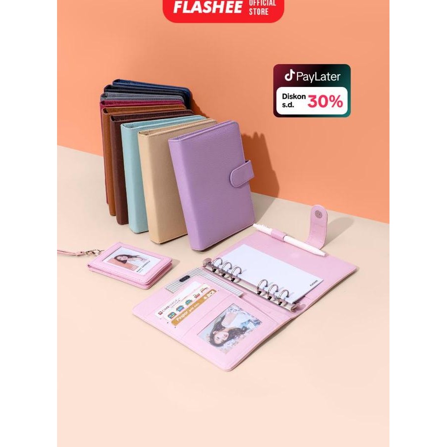 

New!! Flashee Binder Kulit Polos Eksklusif Levi Binder A6 Cover Agenda Binder Tabungan Uang Stationery Kulit Polos A6 Ring 6 Multifungsi Cover Paper