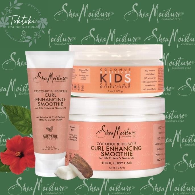 TERMURAH - SHEA MOISTURE Coconut & Hibiscus Curl Enhancing Smoothie