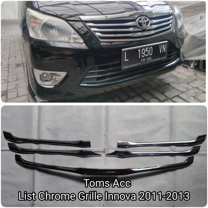 List Chrome Grill Innova 2011 2013 Original Front Grill Ornamen Toyota