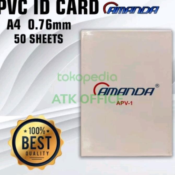 

BEBAS ONGKIR - Kertas Pvc id card A4 (Sepak isi 50)Amanda