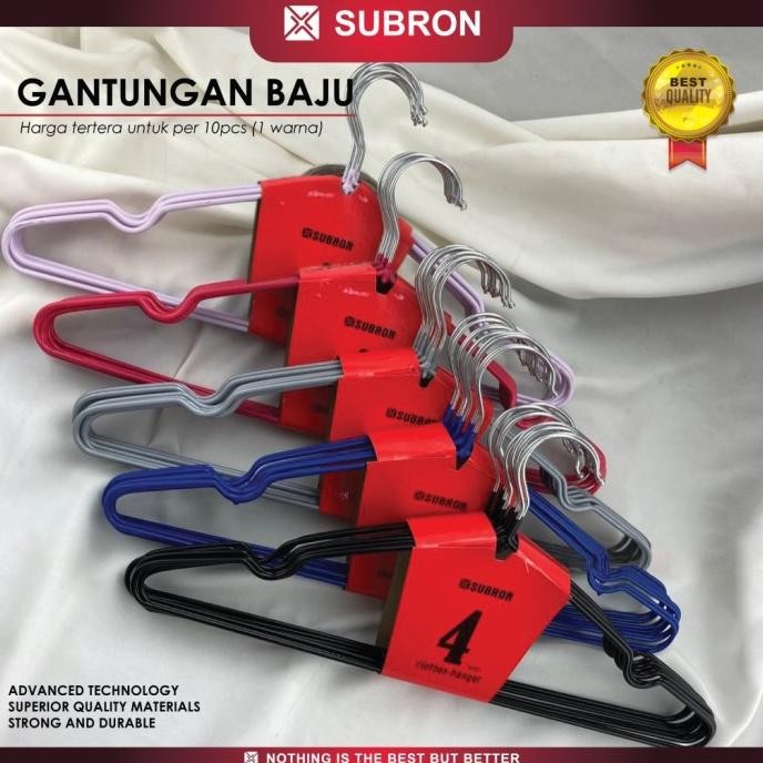 =====] Hanger Stainless Subron / Hanger Stainless Anti Karat / Hanger Tebal Warna / Gantungan Baju S