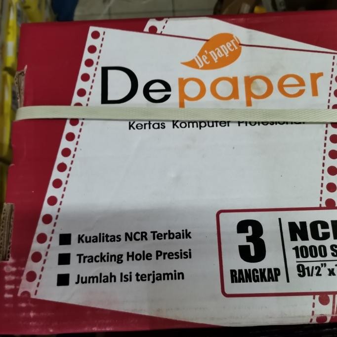 

TERMURAH - Continuous Form Depaper 9.5x11, 3 ply Full/ CF Depaper K3 full