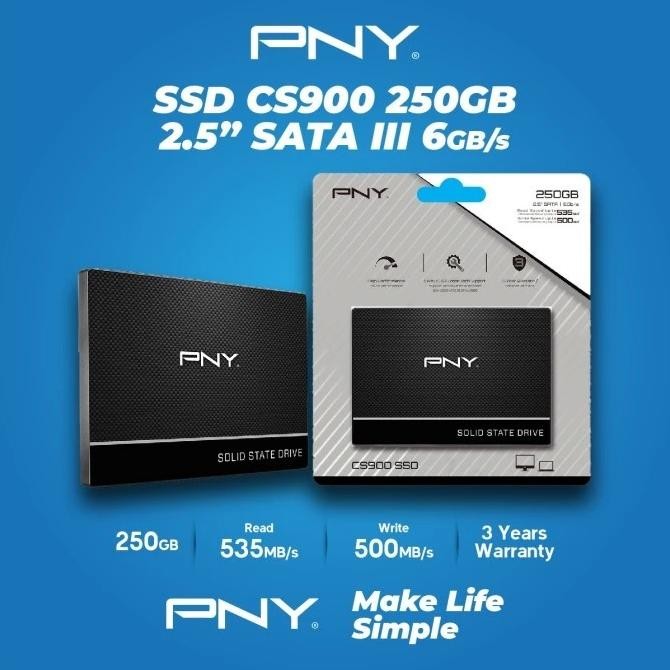 NEW PNY SSD CS900 250GB SATA III