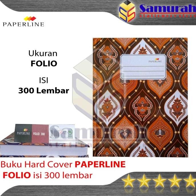 

New!! Buku Hard Cover Paperline Folio Isi 300 Lembar / Buku F4 Ppl Akutansi