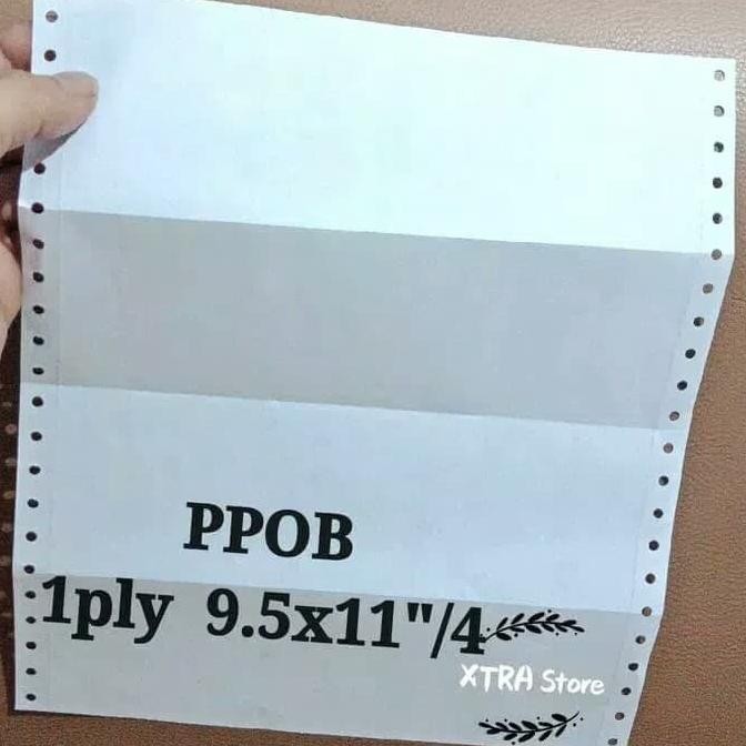 

NEW Kertas PPOB 1ply 9.5x11"/4 continuous form isi 2000set