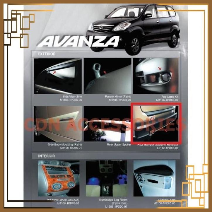 [CDN] REAR BUMPER GUARD AVANZA 2010 / PENGAMAN BEMPER BELAKANG AVANZA
