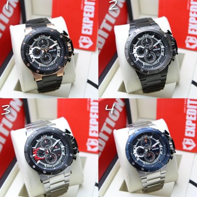 Jam Tangan Pria Expedition 6751 E 6751 E6751 Original Stainless Steel LUIS
