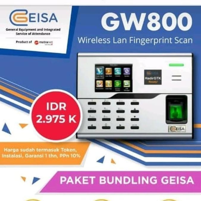 TERBARU - Mesin absen Geisa GW800 FingerPrint Geisa GW800