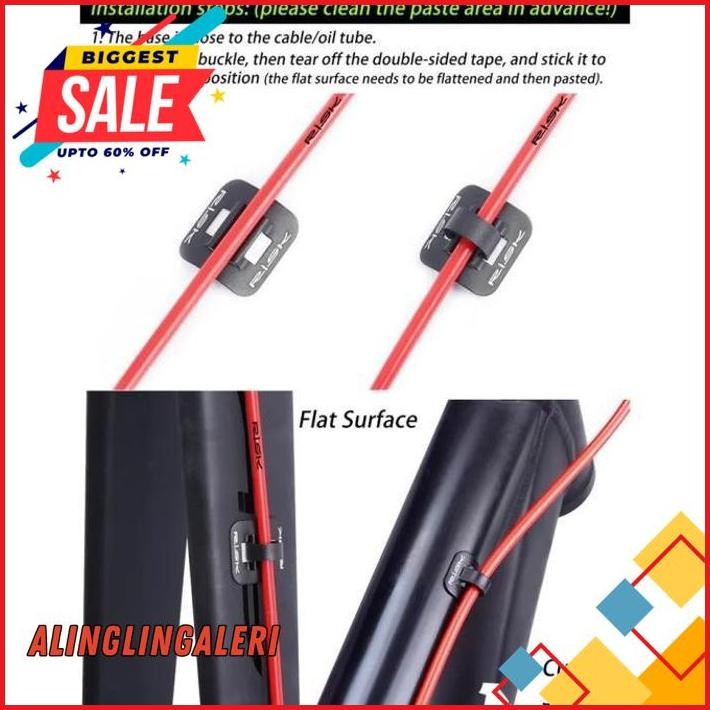 RISK C-TYPE TEMPELAN JALUR KABEL REM SHIFTER SEPEDA 3M STICKER CABLE EKSKLUSIF