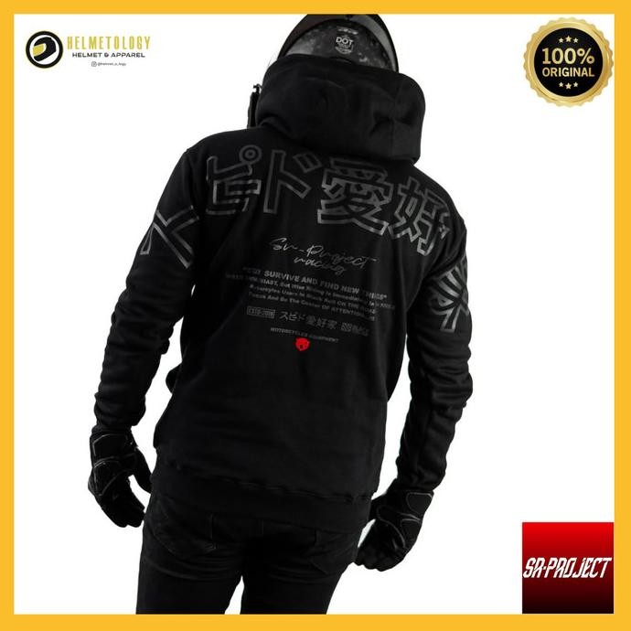 SR Project Speed Enthusiast Japan Art Black Edition Hoodie Casual Jaket Motor Original