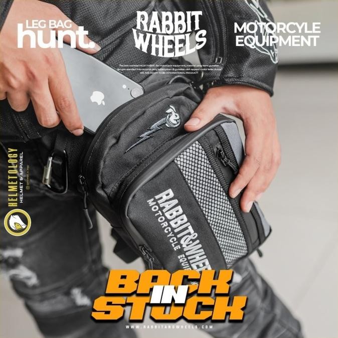 Rabbit And Wheels Hunt Grey Leg Bag Tas Paha Original ada rain cover