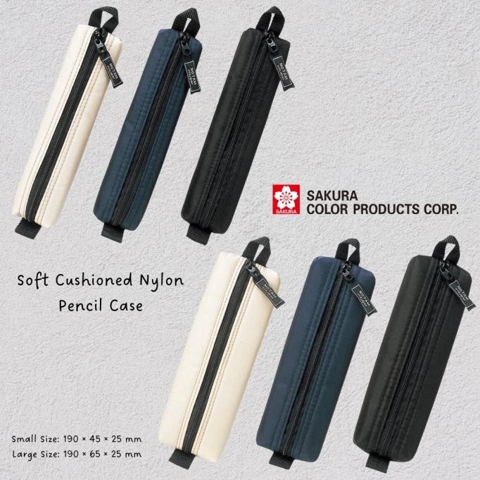 

Promo!! Sakura Craypas Notam Nylon Pencil Case Kotak Pensil Slim Storage Pouch